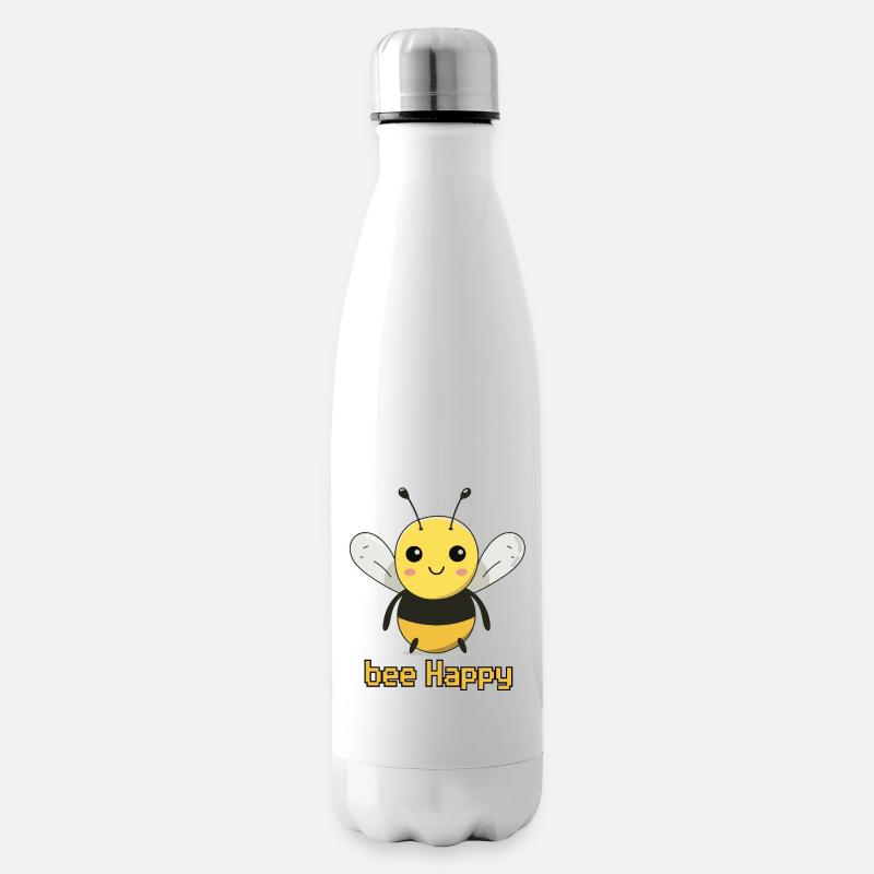 abeille heureuse - Bouteille isotherme - blanc
