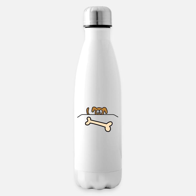 Bone Dog - Insulated Water Bottle - white