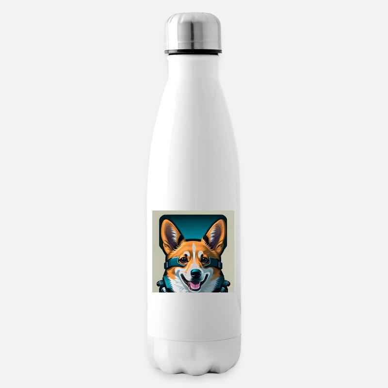 Astronauten-Corgi - Isolierflasche - Weiß