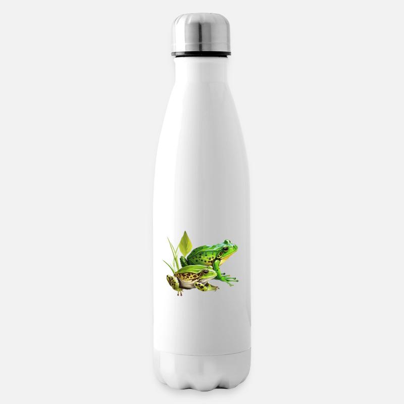 Frösche - Isolierflasche - Weiß