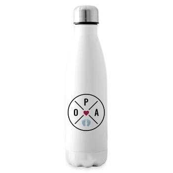 OPA Herz Baby Babyfüße Liebe Farben anpassbar Opa - Isolierflasche - Weiß - Rechts