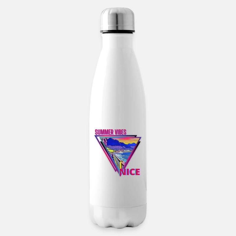 Sommerstimmung Nizza - Isolierflasche - Weiß