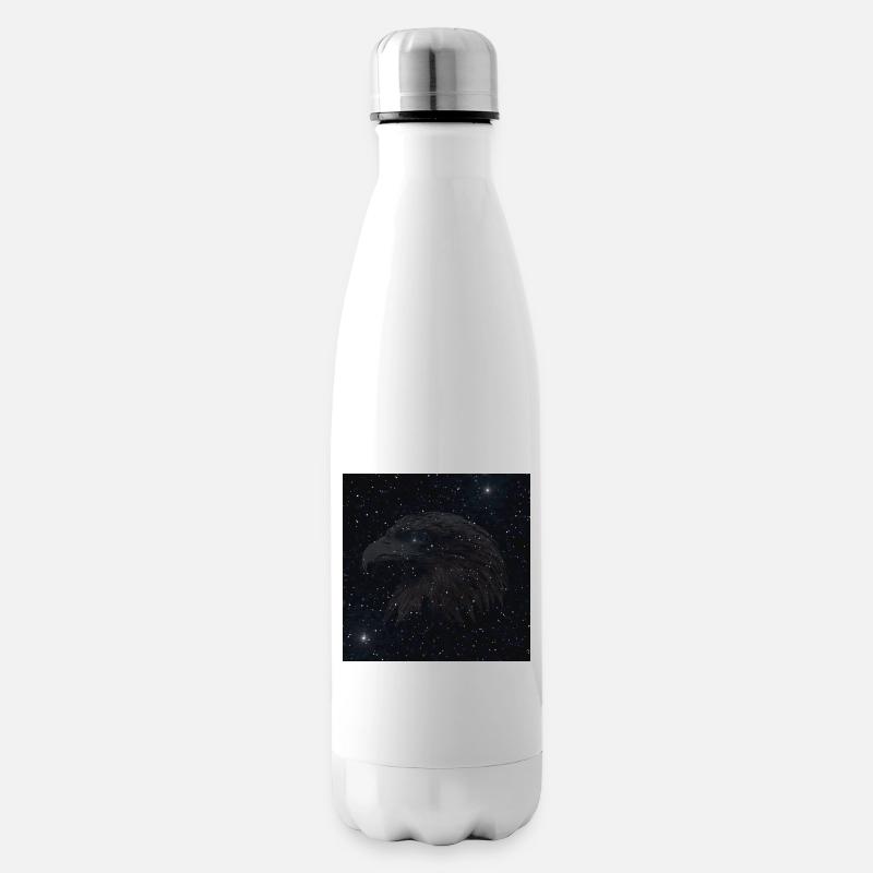 coole vögel mann, weißkopf Seeadler Nachtmuster - Isolierflasche - Weiß