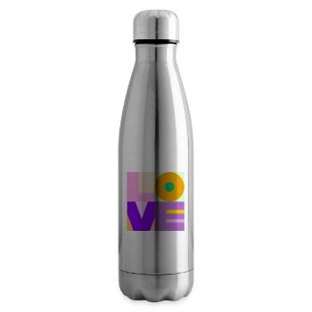 Love in colors - Insulated Water Bottle - silver - Right