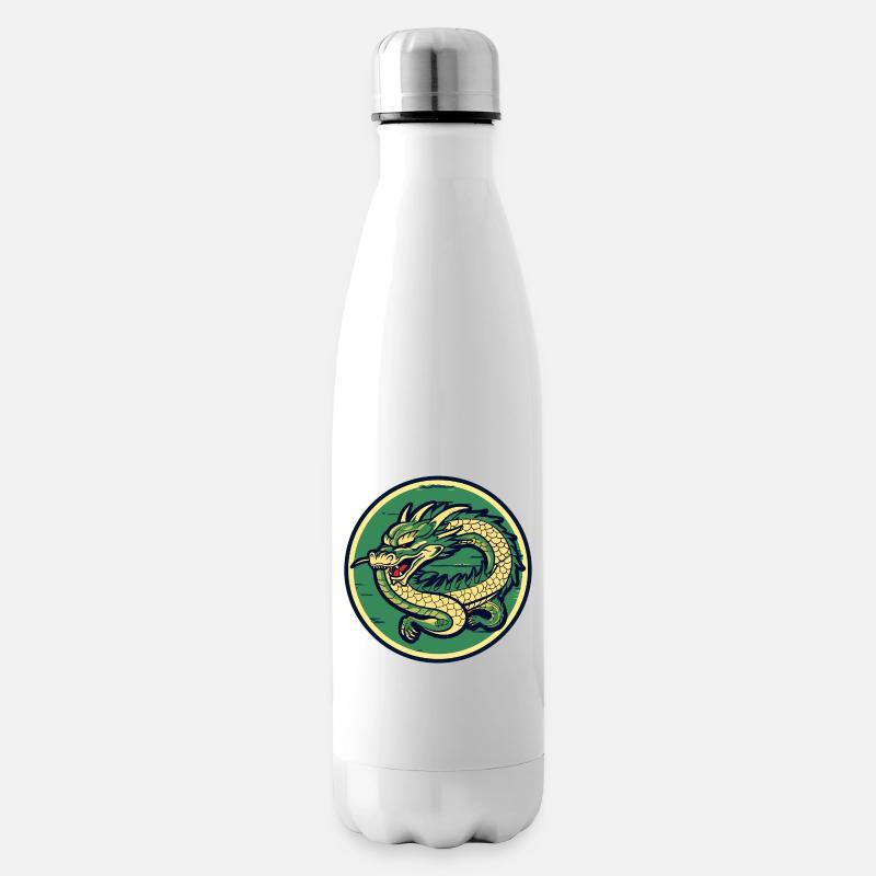 Dragon Crest Circle Patch - Isolierflasche - Weiß