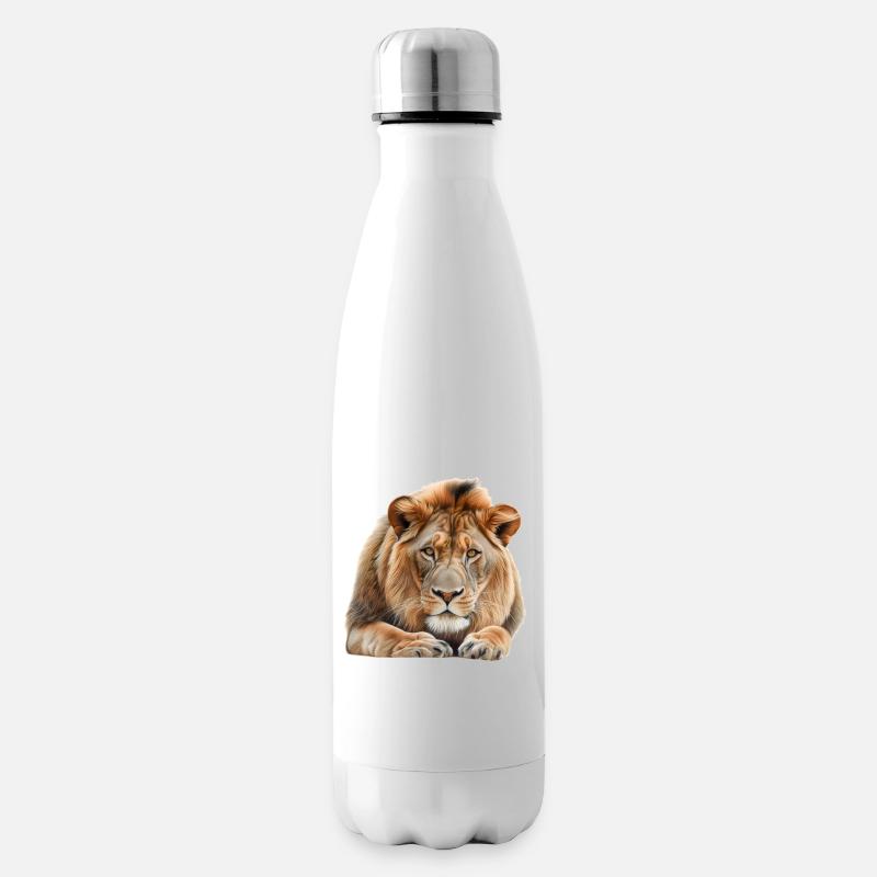 Löwe - Isolierflasche - Weiß