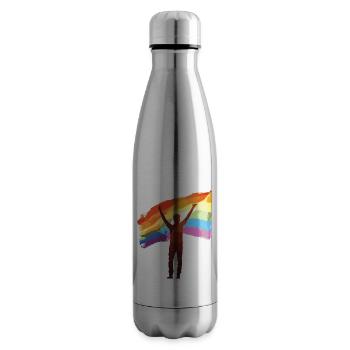 Rainbow : Farben der Liebe - Isolierflasche - Lightsilver - Rechts