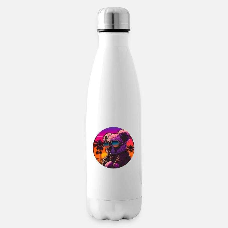 Synthwave Koala Sunset - Bouteille isotherme - blanc