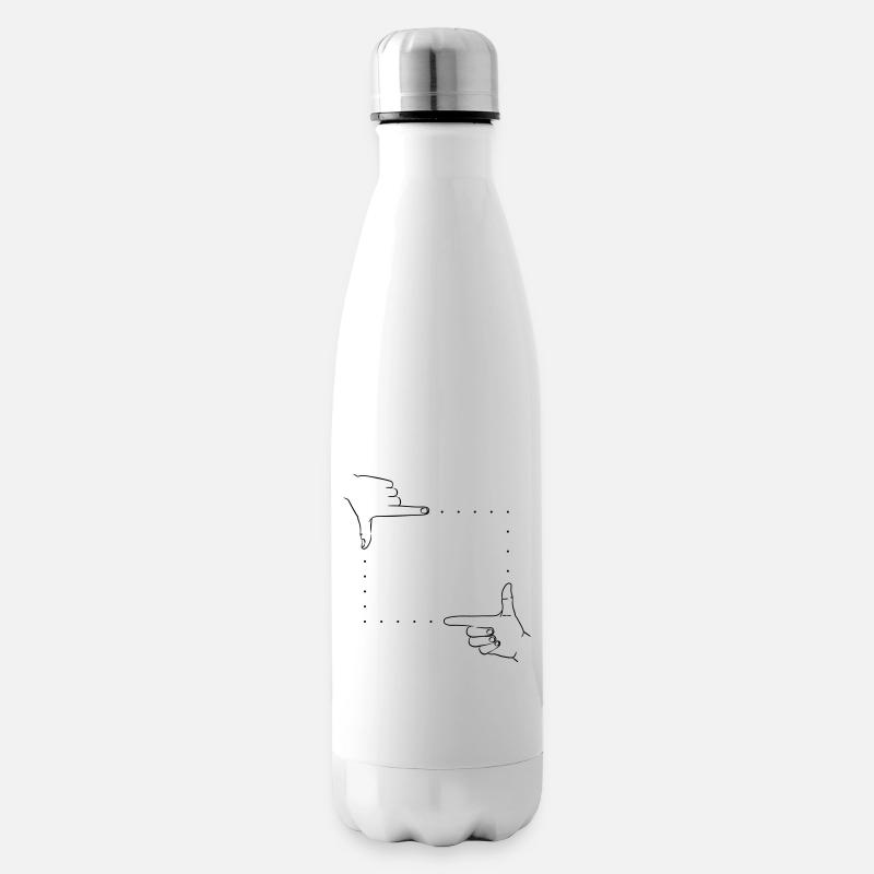 Handzeichen Bildausschnitt - Isolierflasche - Weiß