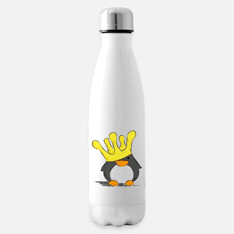 Pinguin - Isolierflasche - Weiß