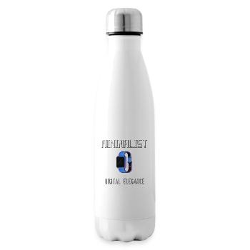 Minimalist Digital Elegance - Insulated Water Bottle - white - Right