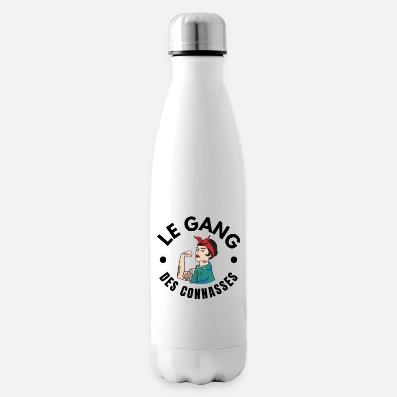 copine, meilleures copines, bande de filles - Bouteille isotherme - blanc