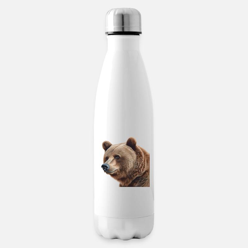 Bär - Isolierflasche - Weiß