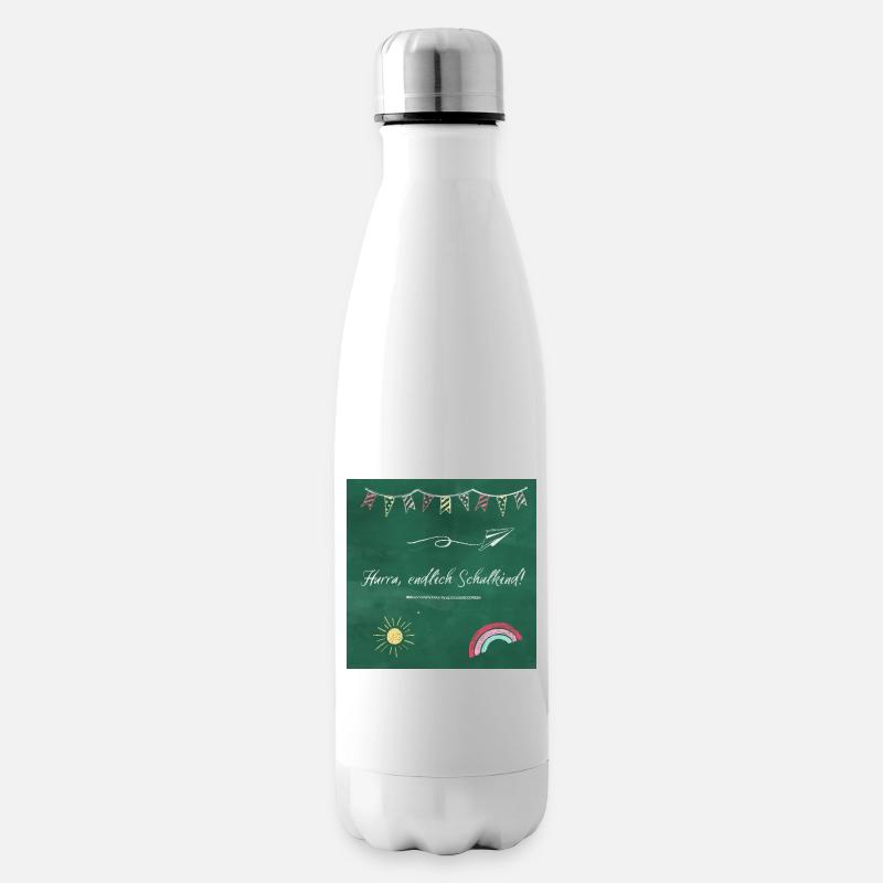 Hurra, endlich Schulkind! - Isolierflasche - Weiß