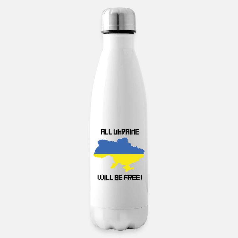 All Ukraine will be free! - Isolierflasche - Weiß