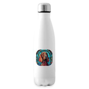 Bunte Bluthund-Hunderasse Aquarellglas Pai - Isolierflasche - Weiß - Rechts
