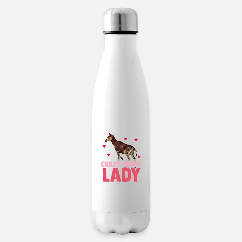 Im Herzen des Waldes Okapi - Isolierflasche - Weiß