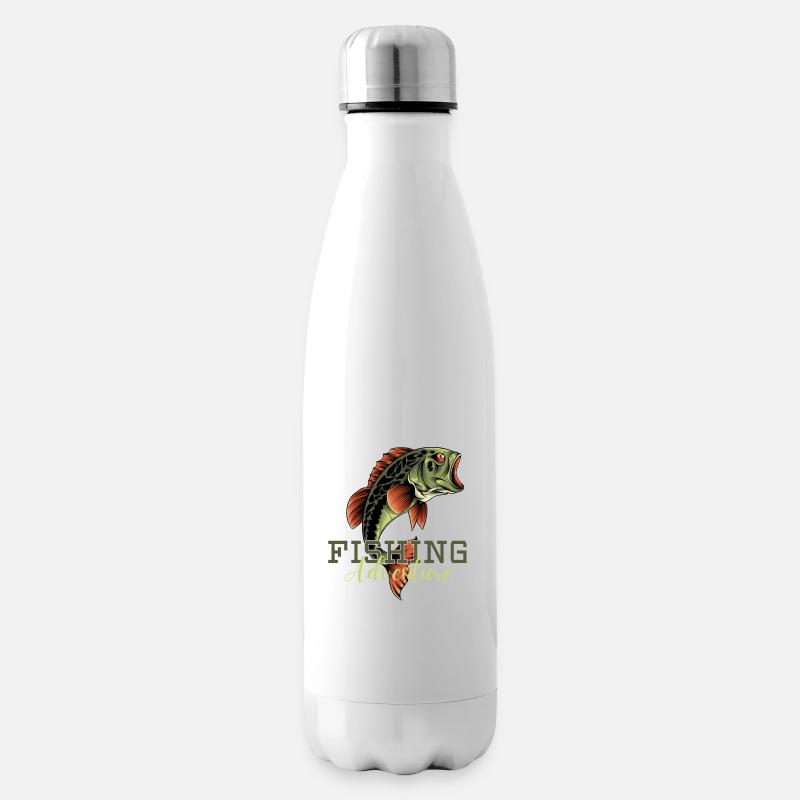 Aventure de pêche - Bouteille isotherme - blanc