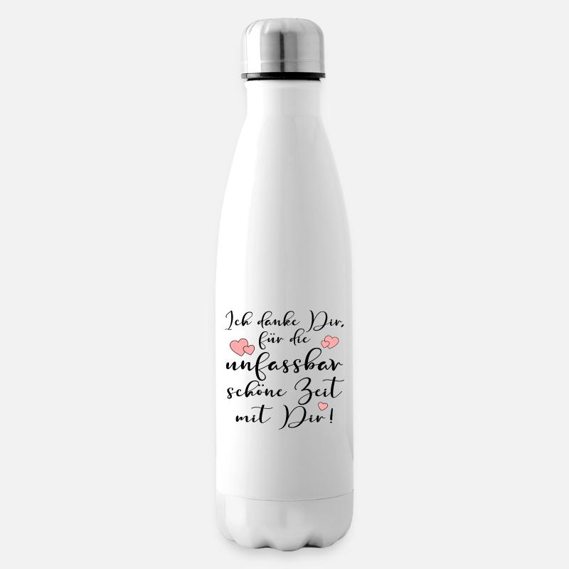 UNFASSBARE DANKBARKEIT ZEIT MIR DIR SPRÜCHE - Isolierflasche - Weiß