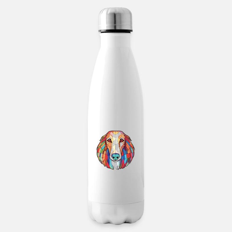 Barsoi-Hunderasse Bunte Aquarell-Illustration - Isolierflasche - Weiß
