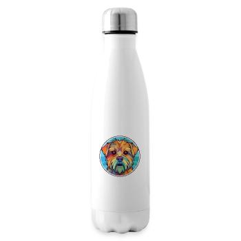 Norfolk Terrier Dog Breed Watercolor Illustration - Insulated Water Bottle - white - Right