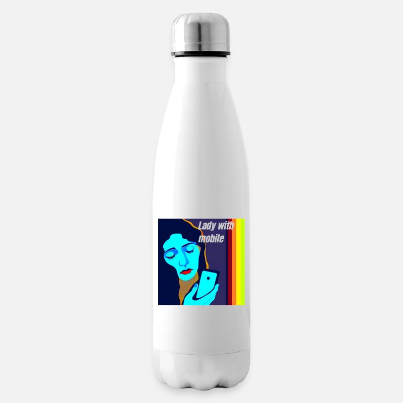 Madonna mit Handy - Isolierflasche - Weiß