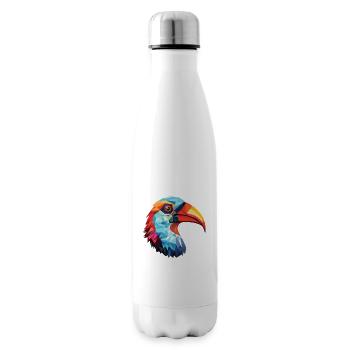 Bird Colorful Watercolor Animal Pet Illustration - Insulated Water Bottle - white - Right