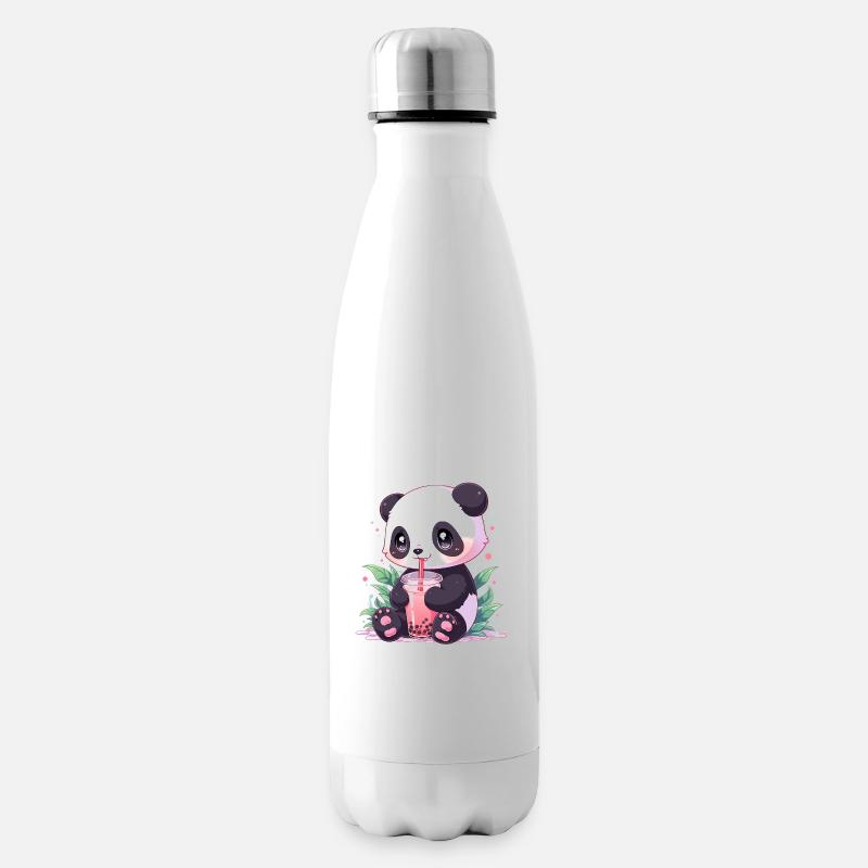 Kawaii Panda bubble tea boba tea - Isolierflasche - Weiß