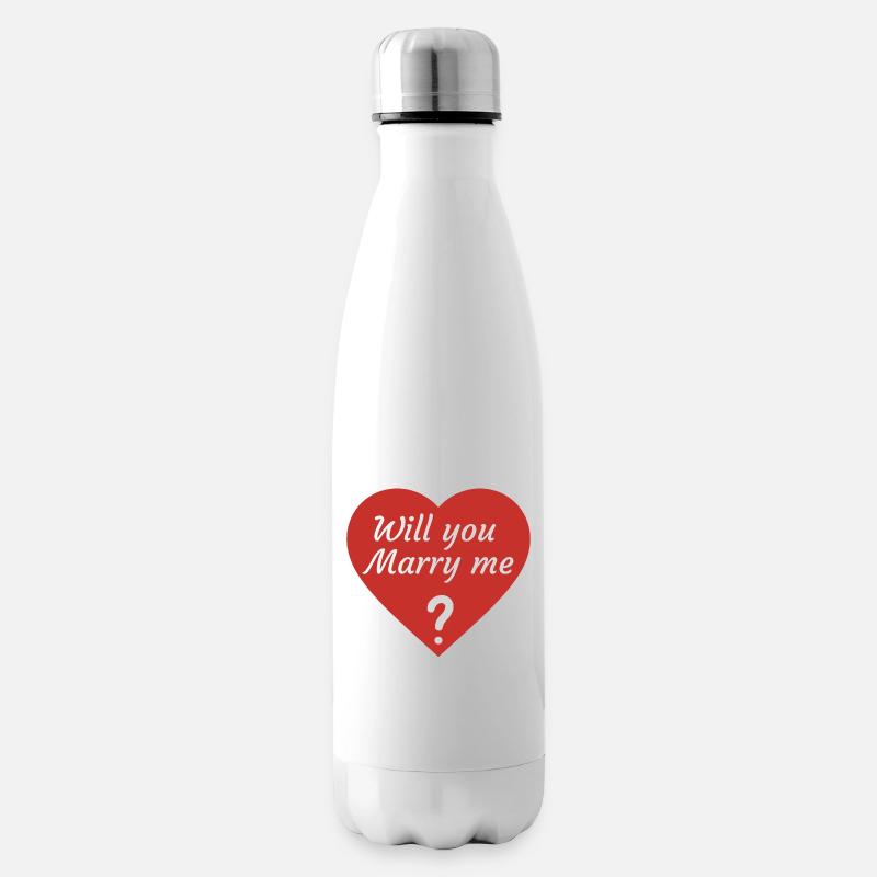 Willst du mich heiraten? - Isolierflasche - Weiß