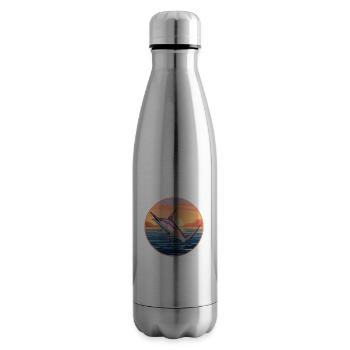 Schwertfisch Bunte Aquarell-Karikatur Kawaii Haustier - Isolierflasche - Lightsilver - Rechts