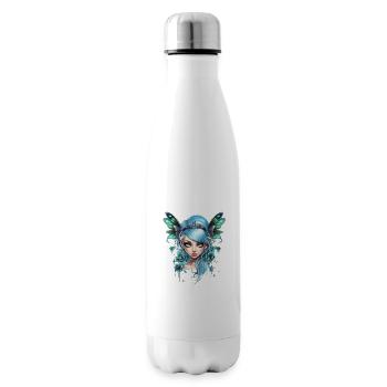 Fée Papillon aux cheveux bleus – Fantaisie - Bouteille isotherme - blanc - Droite