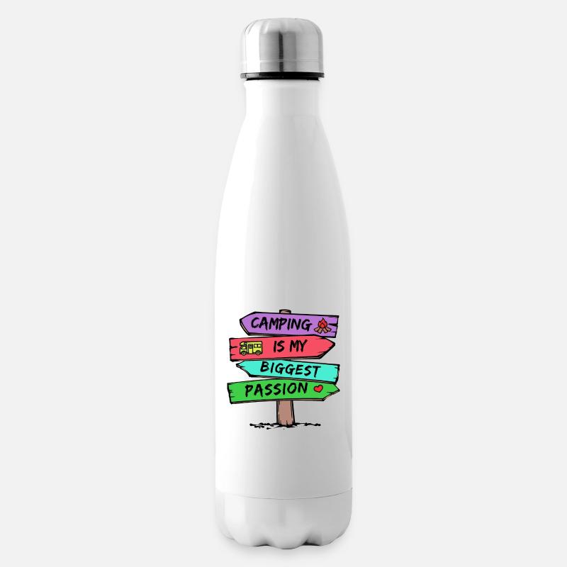 Camping Statement Wohnwagen Camper Urlaub Wanderer - Isolierflasche - Weiß