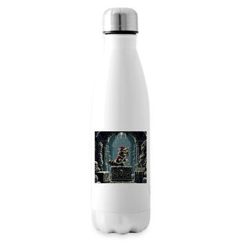 Winter Cat in Dungeon Magic - Insulated Water Bottle - white - Right