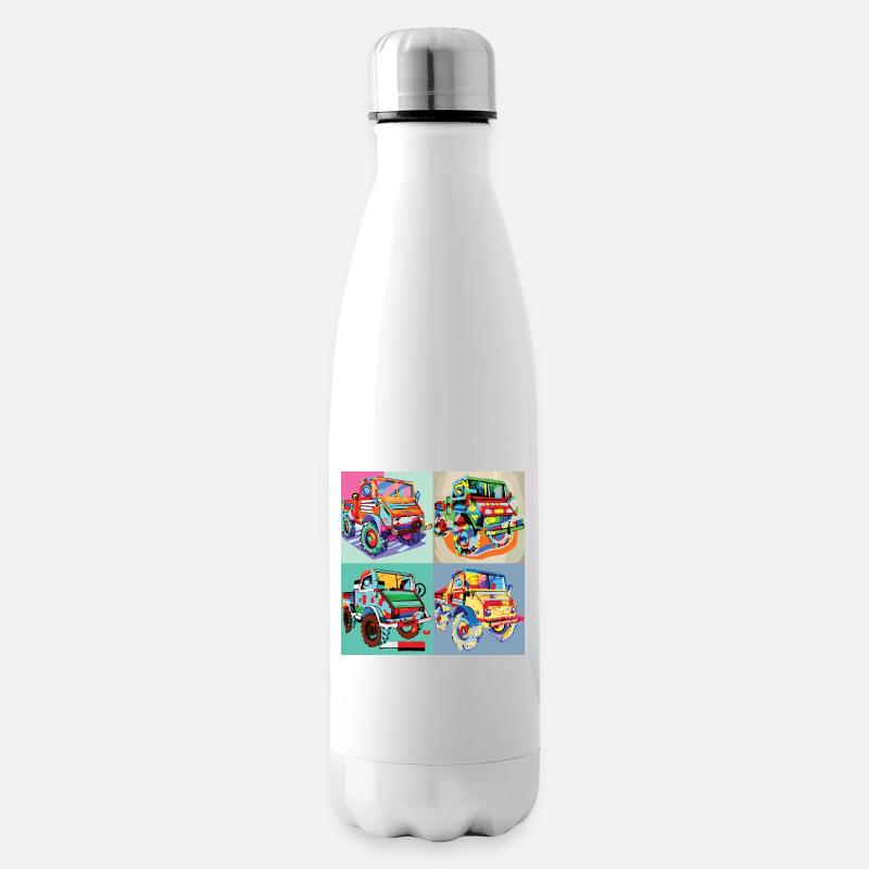 Unimog - Modern - Warhol - Universal Motorized Tool - Insulated Water Bottle - white