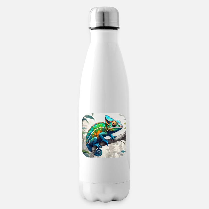 Cooles Camouflage Chameleon - Isolierflasche - Weiß