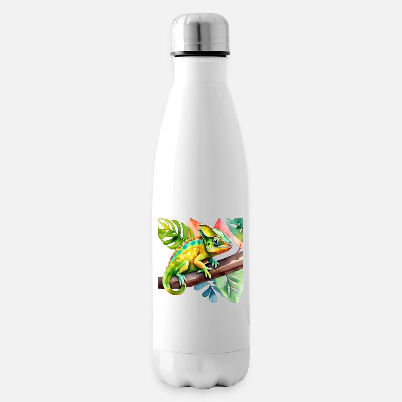 Süßes kleines Chameleon - Isolierflasche - Weiß