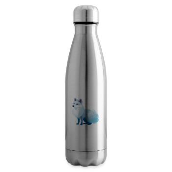 Arktisfuchs Bunte Aquarell-Karikatur Kawaii Anim - Isolierflasche - Lightsilver - Rechts