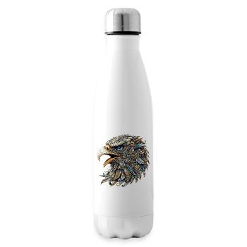 Aigle décoré de Mandalas - Bouteille isotherme - blanc - Droite