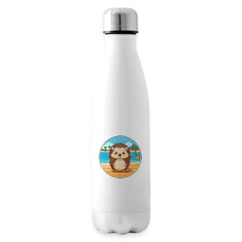 Igel Aquarell Karikatur Kawaii Clipart Tier - Isolierflasche - Weiß - Rechts