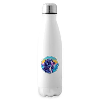 Blaue Picardie Spaniel Hunderasse Cartoon Kawaii Wate - Isolierflasche - Weiß - Rechts
