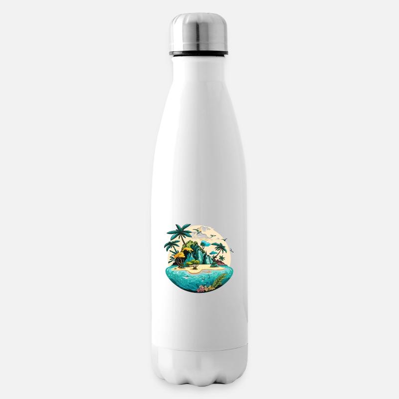 Der Insel-Hopper - Isolierflasche - Weiß