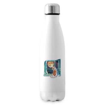 Sneaky Cat - Insulated Water Bottle - white - Right