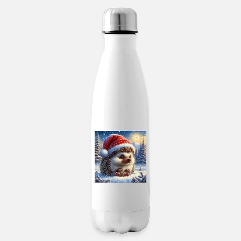 Hérisson de Noël - Bouteille isotherme - blanc