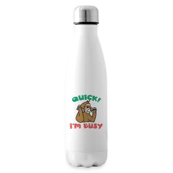 I don't care about indifference statement attitude - Insulated Water Bottle - white - Right