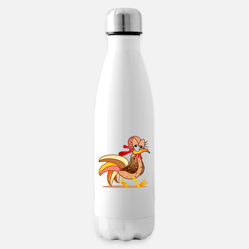 HÜHNERSTALL HÜHNER COMIC - Isolierflasche - Weiß