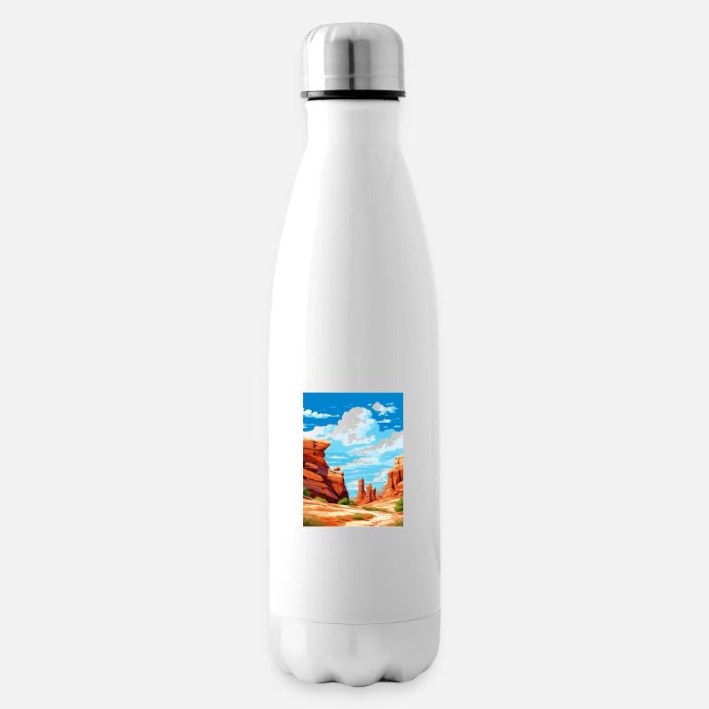 Große Treppe Utah Wüste Vintage Reiseposter - Isolierflasche - Weiß
