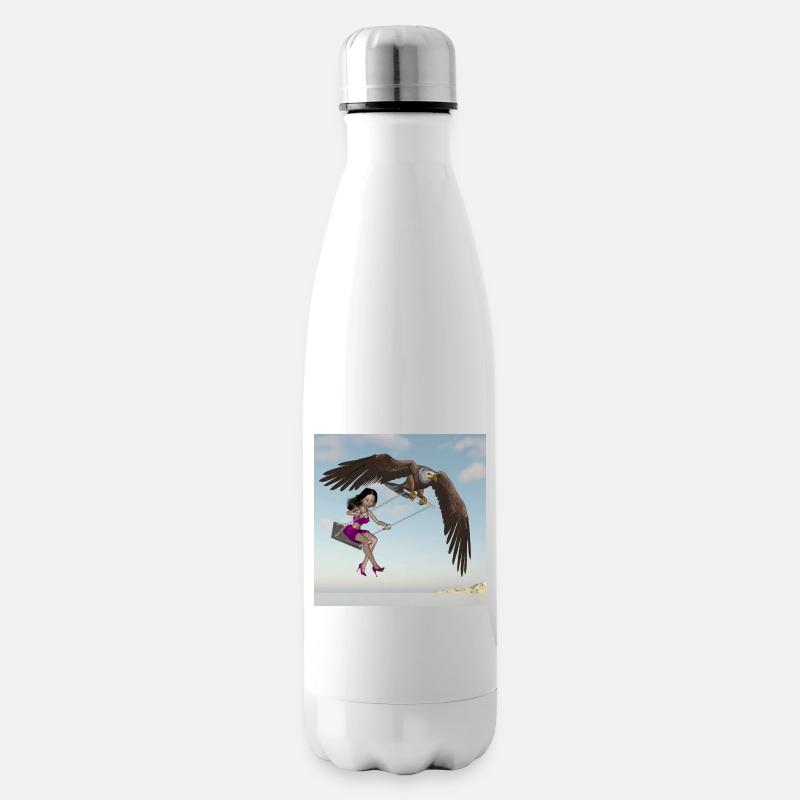 Schwingen am Himmel. - Isolierflasche - Weiß