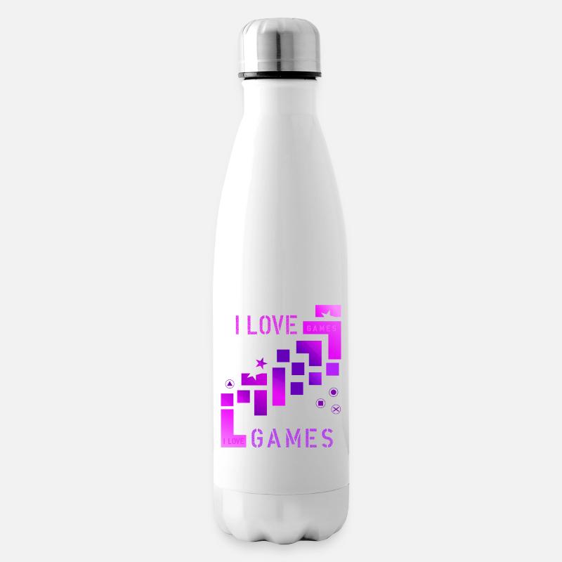I love games - Isolierflasche - Weiß