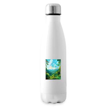 Amazone Regenwald Vintage Reiseposter Souvenir - Isolierflasche - Weiß - Rechts