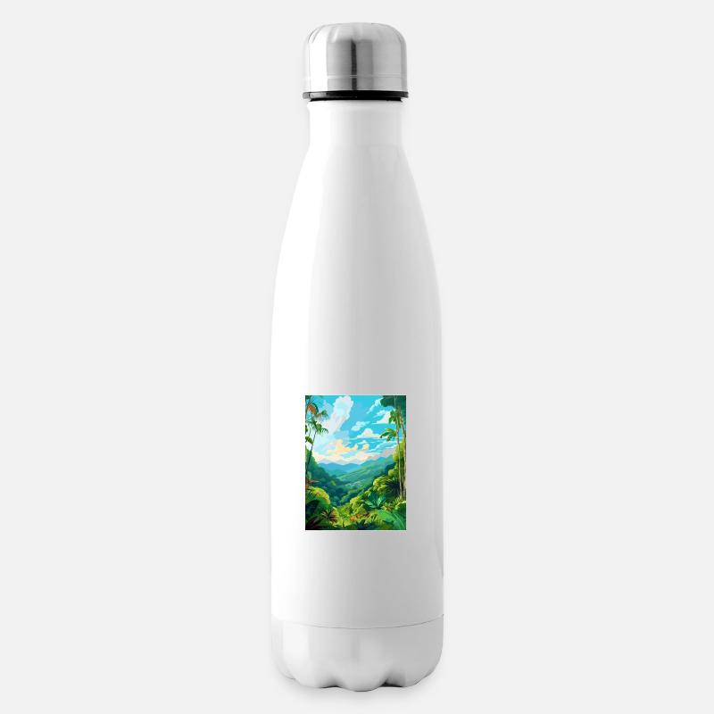 Amazone Regenwald Vintage Reiseposter Souvenir - Isolierflasche - Weiß